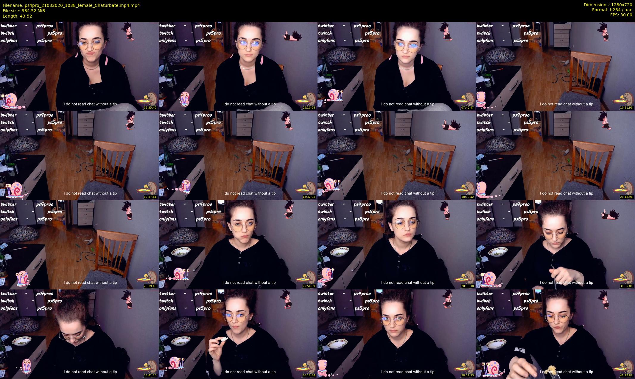 ps4pro — 44 minute Chaturbate female cam show recording, 720p, Mar 21, 2020