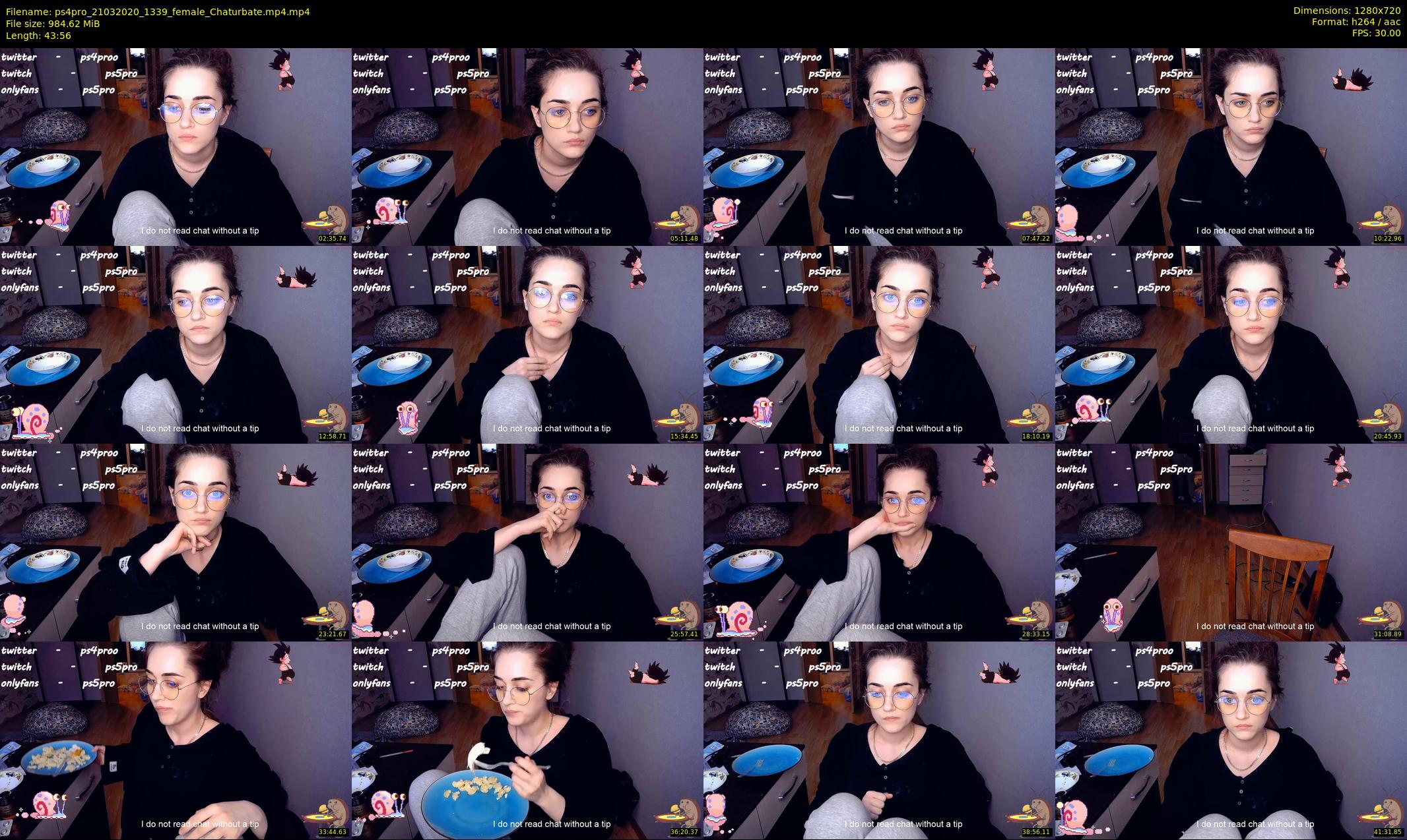 ps4pro — 44 minute Chaturbate female cam show recording, 720p, Mar 21, 2020