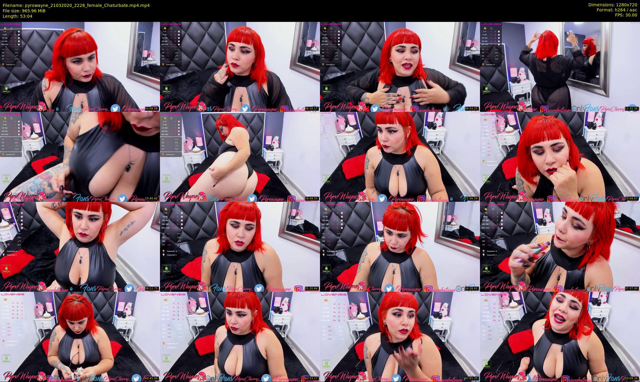 pyrowayne — 54 minute Chaturbate female cam show recording, 720p, Mar 21, 2020