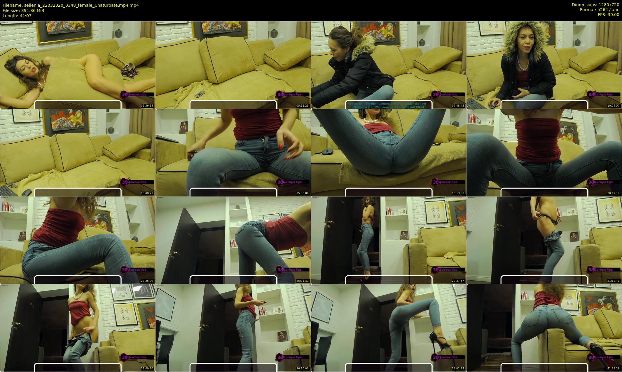 sellenia — 45 minute Chaturbate female cam show recording, 720p, Mar 22, 2020