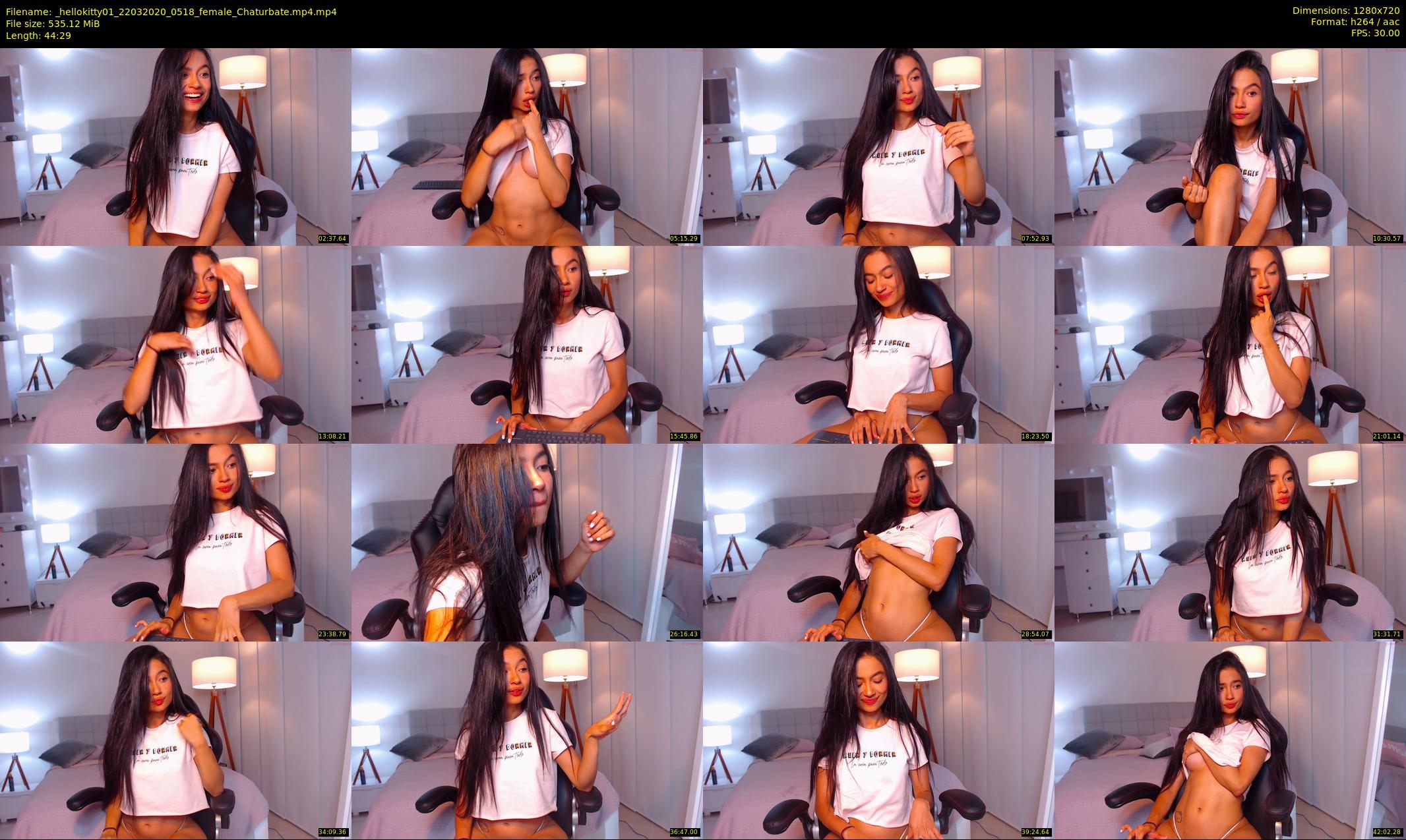 _hellokitty01 — 45 minute Chaturbate female cam show recording, 720p, Mar 22, 2020