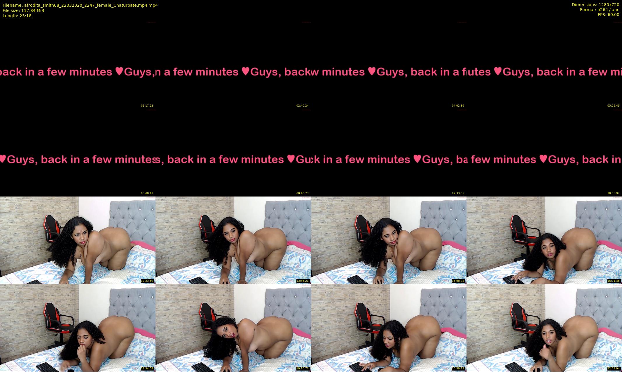 afrodita_smith08 — 24 minute Chaturbate female cam show recording, 720p, Mar 22, 2020
