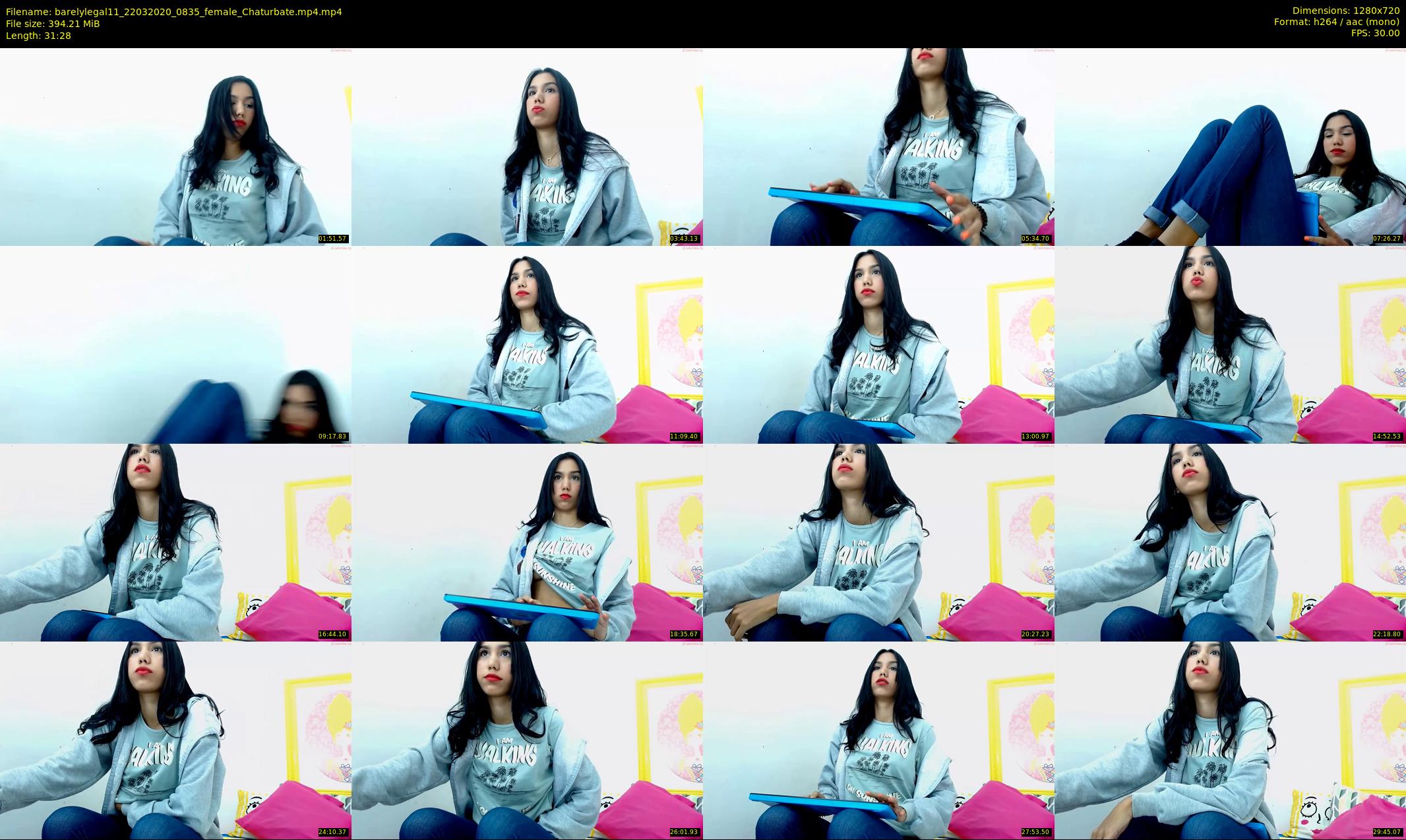 barelylegal11 — 32 minute Chaturbate female cam show recording, 720p, Mar 22, 2020
