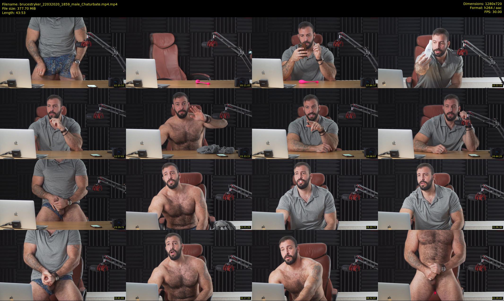 brucestryker — 44 minute Chaturbate male cam show recording, 720p, Mar 22, 2020