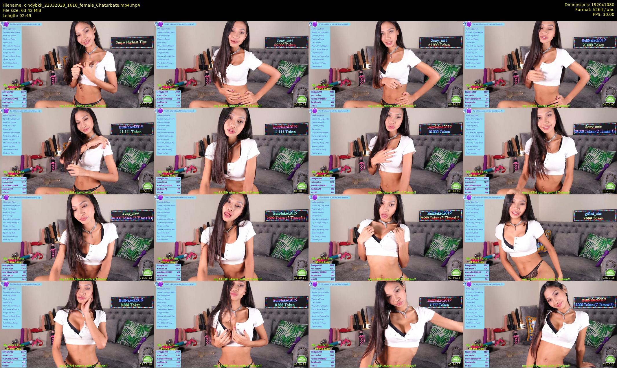 cindybkk — 3 minute Chaturbate female cam show recording, 1080p, Mar 22, 2020