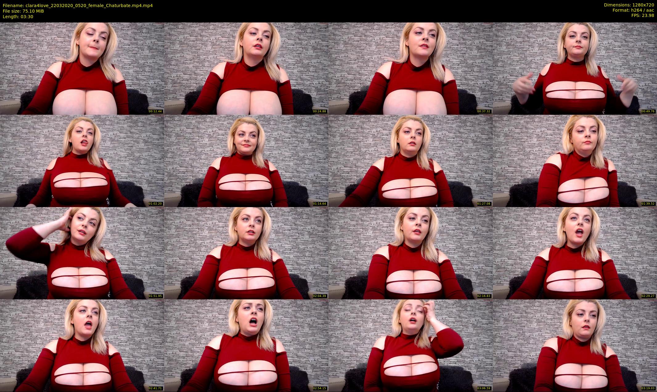 clara4love — 4 minute Chaturbate female cam show recording, 720p, Mar 22, 2020