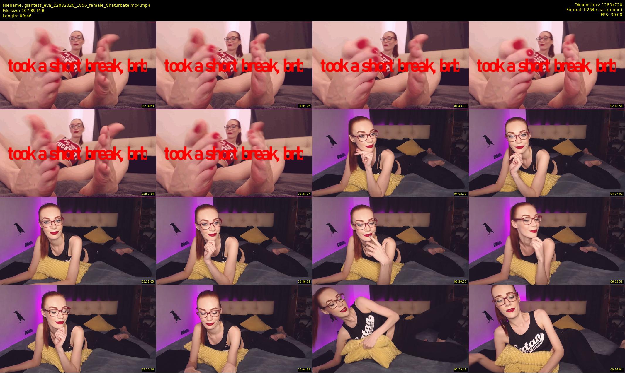 giantess_eva — 10 minute Chaturbate female cam show recording, 720p, Mar 22, 2020