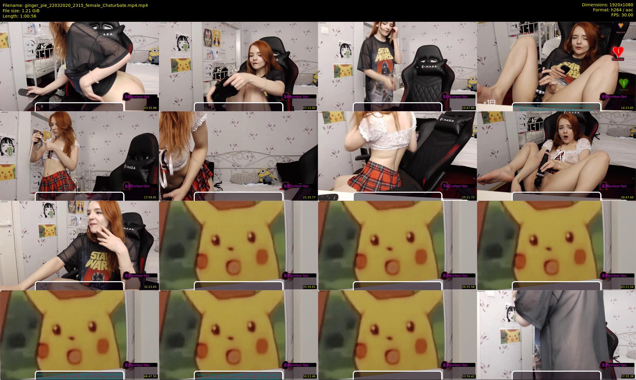 ginger_pie — 61 minute Chaturbate female cam show recording, 1080p, Mar 22, 2020