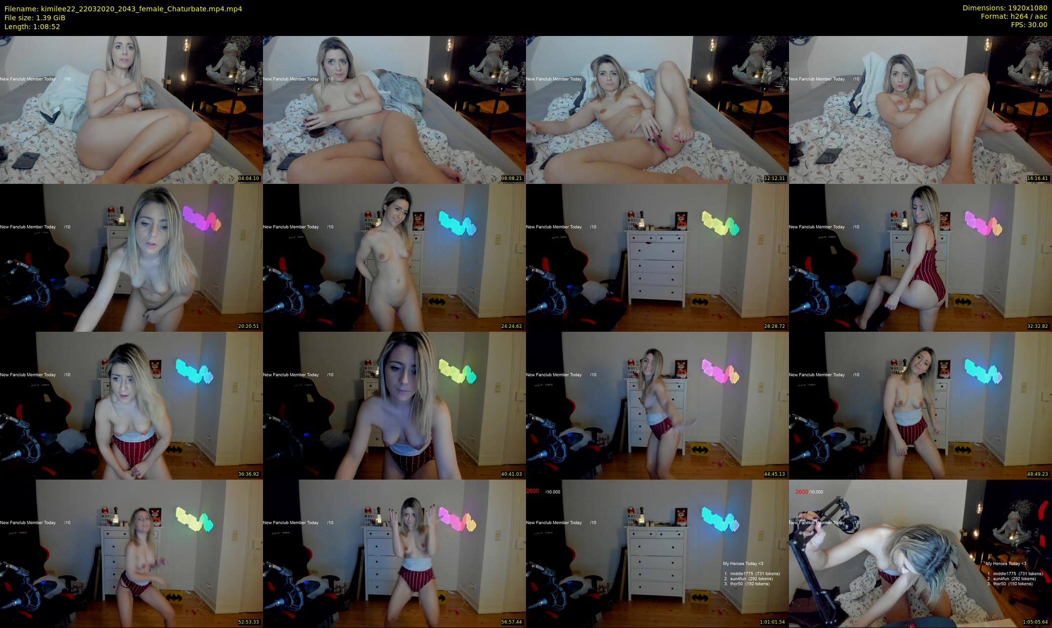 kimilee22 — 69 minute Chaturbate female cam show recording, 1080p, Mar 22, 2020