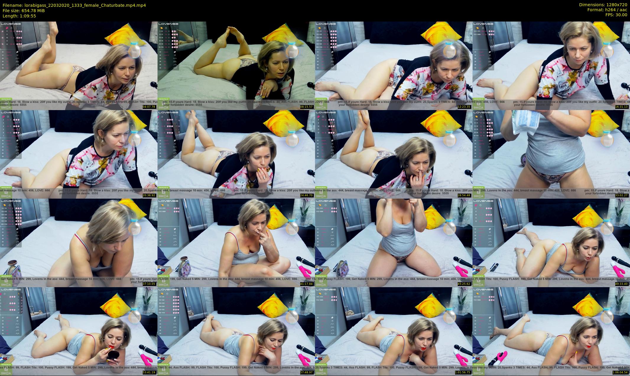 lorabigass — 70 minute Chaturbate female cam show recording, 720p, Mar 22, 2020