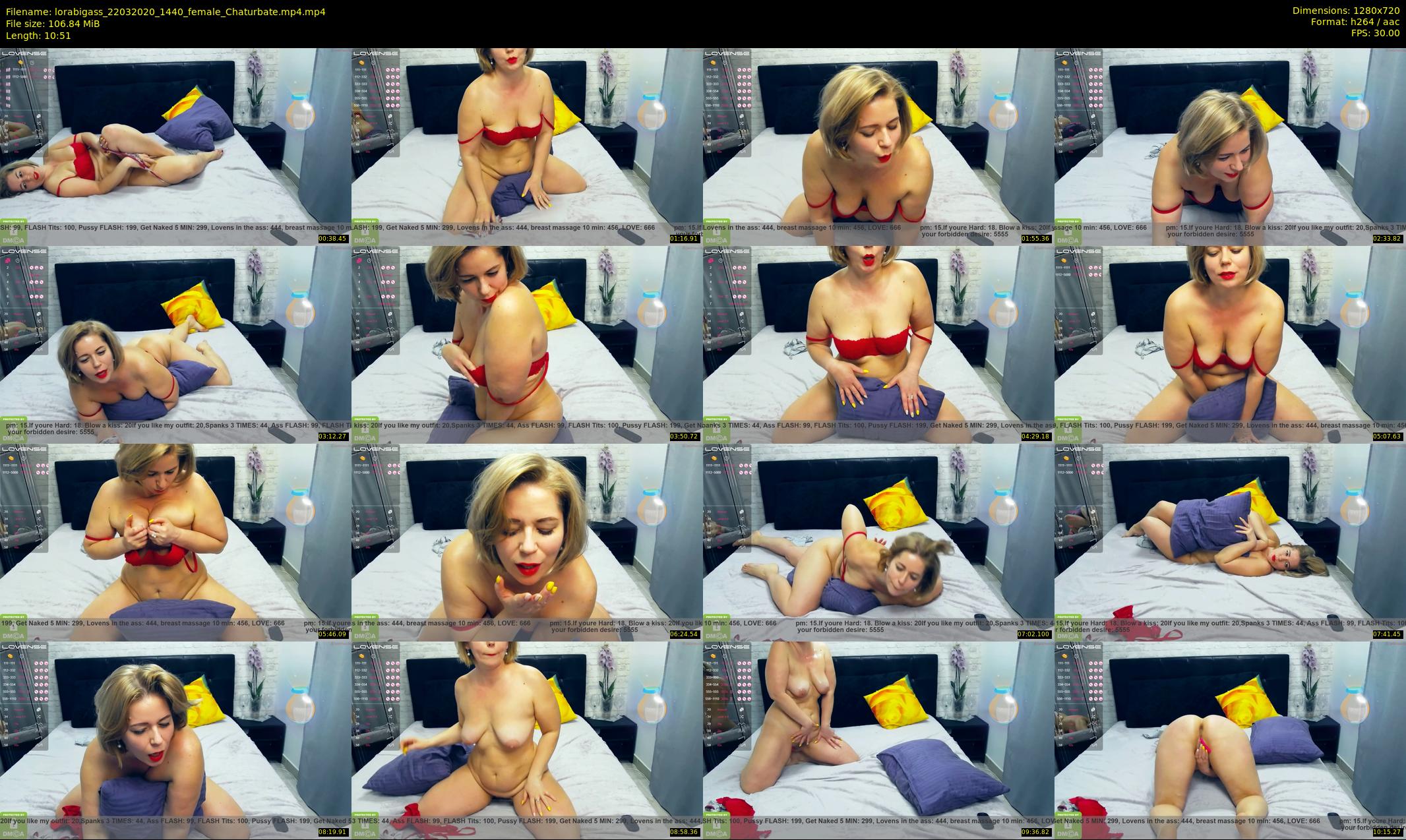 lorabigass — 11 minute Chaturbate female cam show recording, 720p, Mar 22, 2020