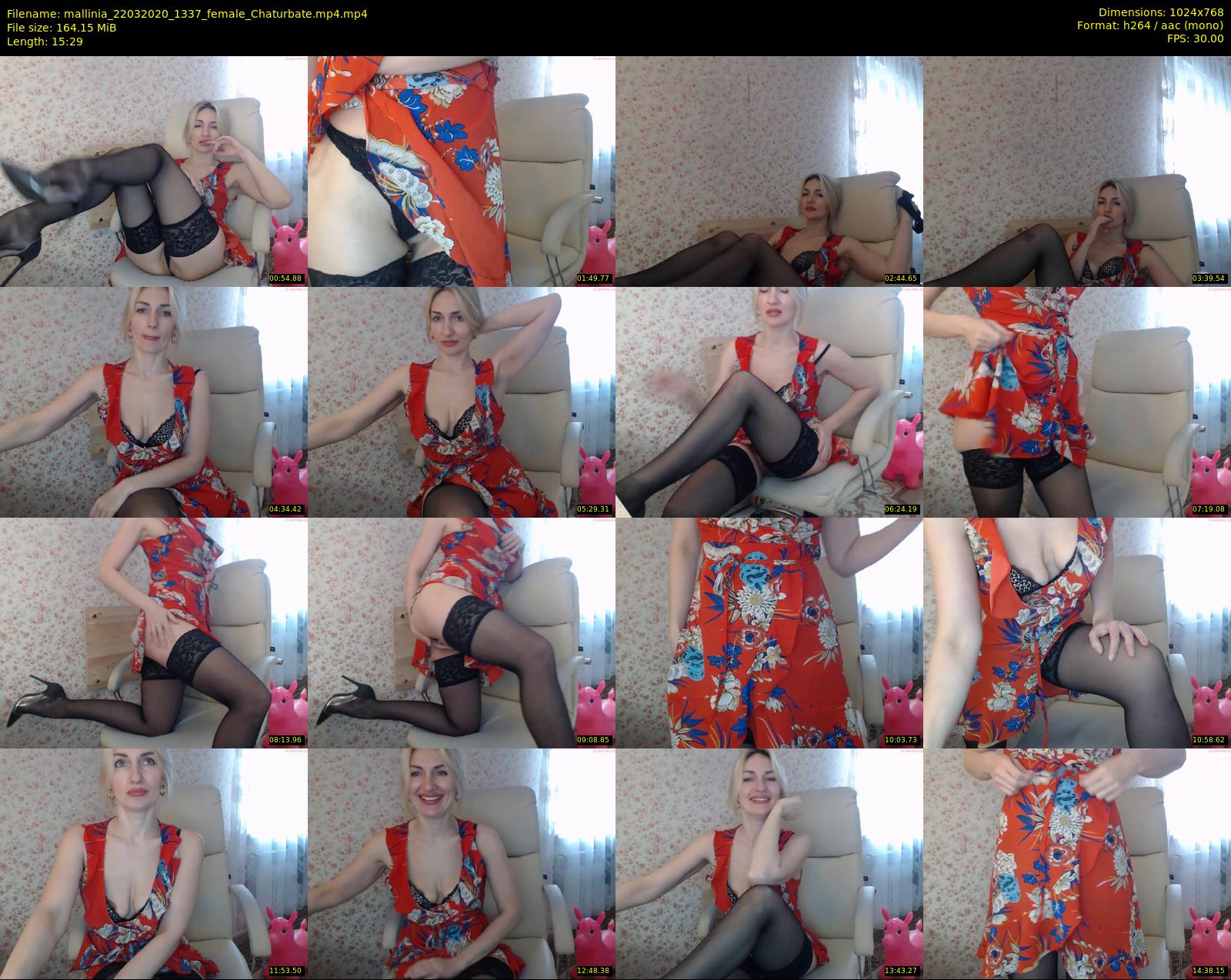 mallinia — 16 minute Chaturbate female cam show recording, 720p, Mar 22, 2020