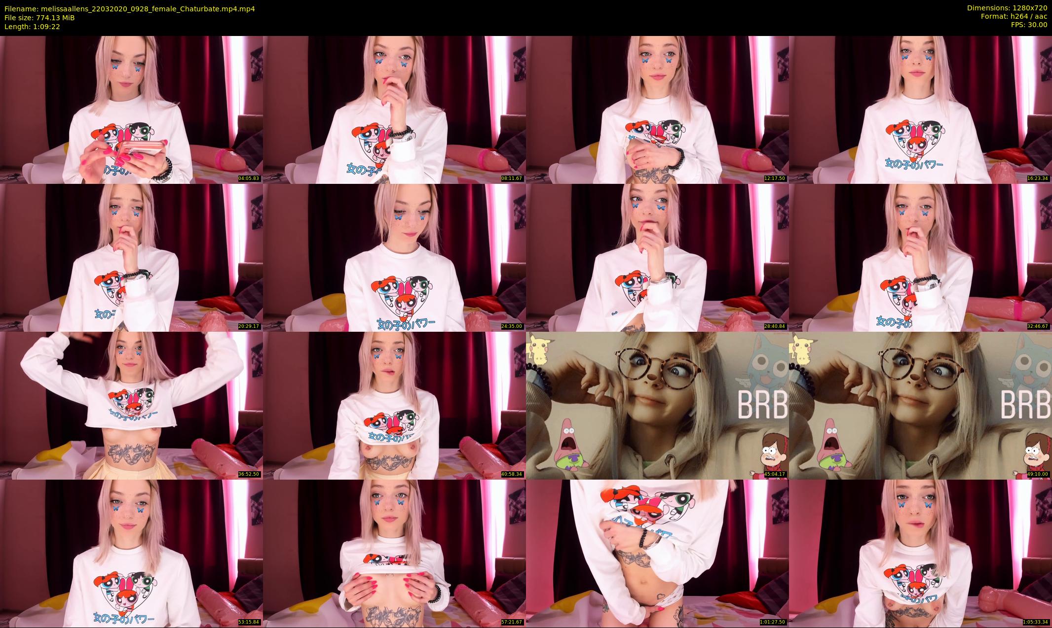 melissaallens — 70 minute Chaturbate female cam show recording, 720p, Mar 22, 2020