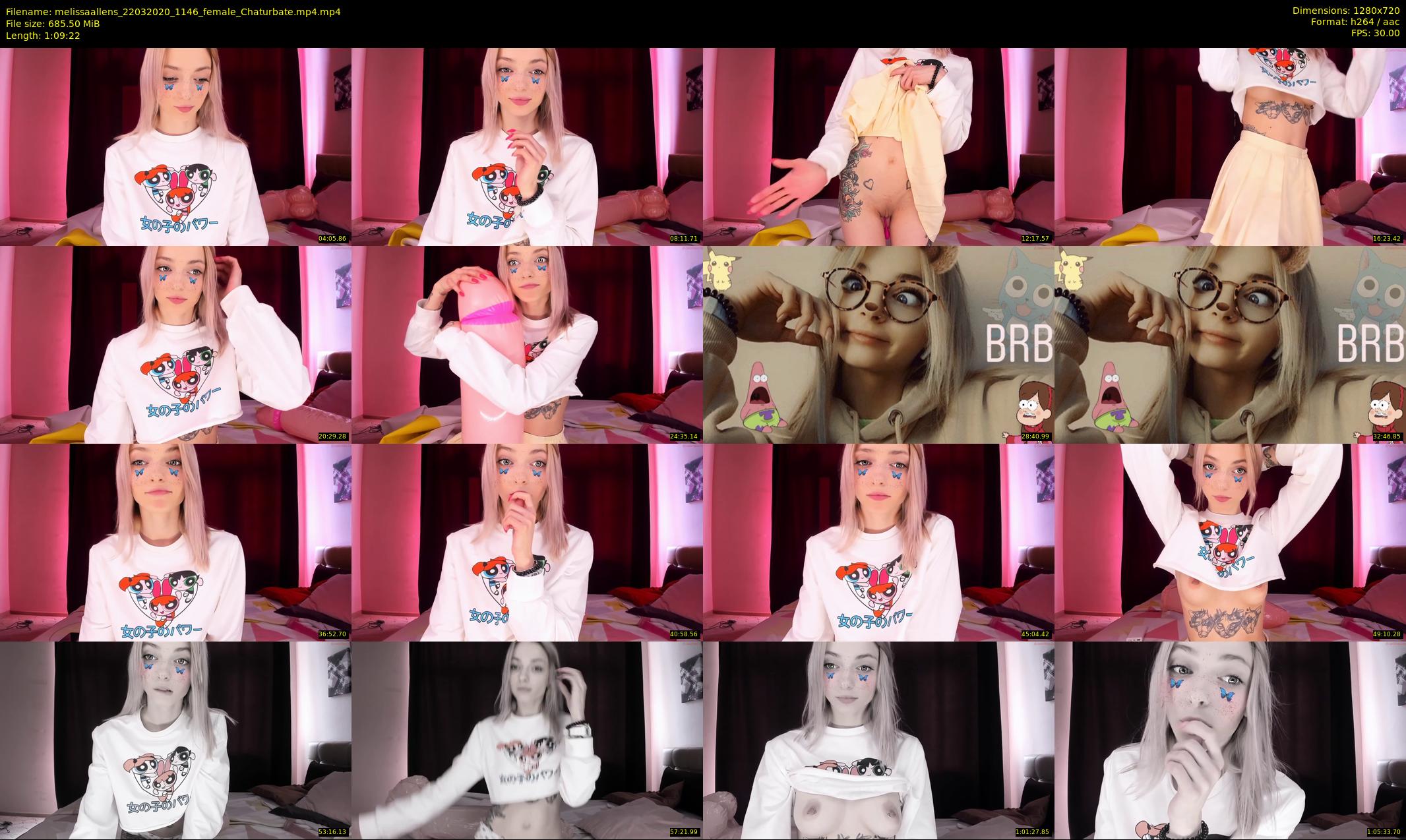 melissaallens — 70 minute Chaturbate female cam show recording, 720p, Mar 22, 2020