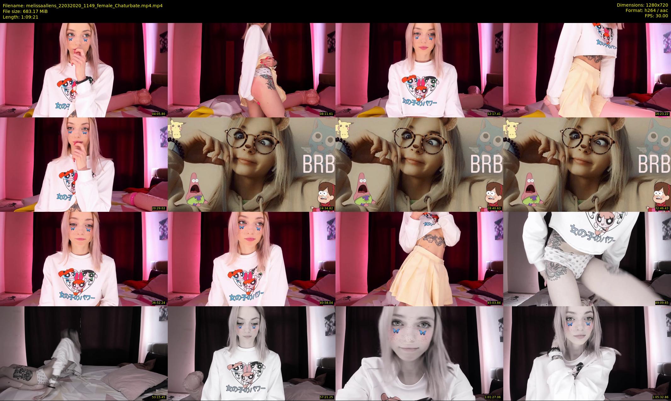 melissaallens — 70 minute Chaturbate female cam show recording, 720p, Mar 22, 2020
