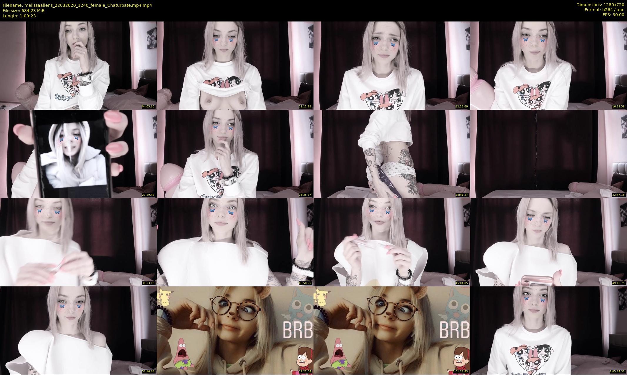 melissaallens — 70 minute Chaturbate female cam show recording, 720p, Mar 22, 2020
