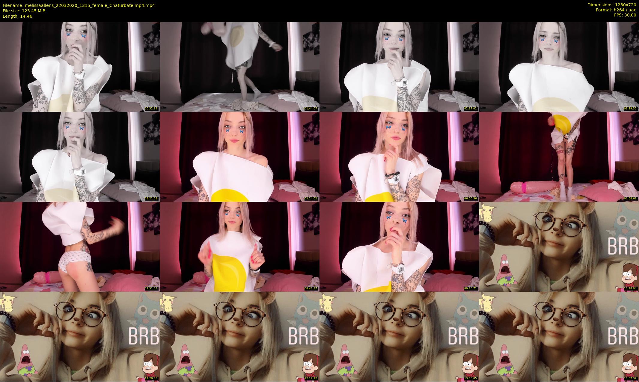 melissaallens — 15 minute Chaturbate female cam show recording, 720p, Mar 22, 2020