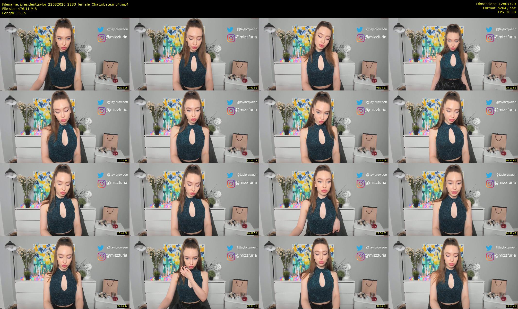 presidenttaylor — 36 minute Chaturbate female cam show recording, 720p, Mar 22, 2020