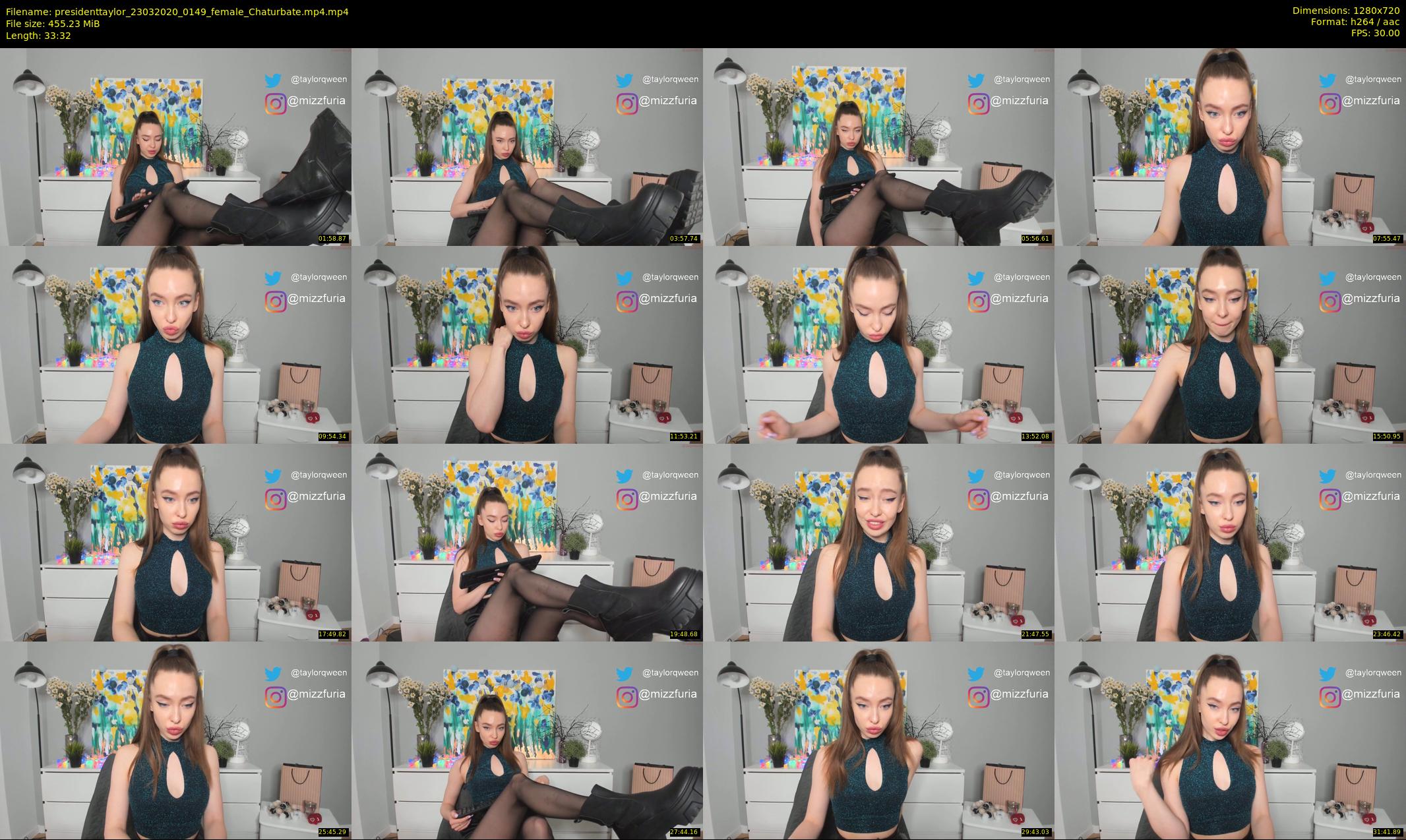 presidenttaylor — 34 minute Chaturbate female cam show recording, 720p, Mar 23, 2020