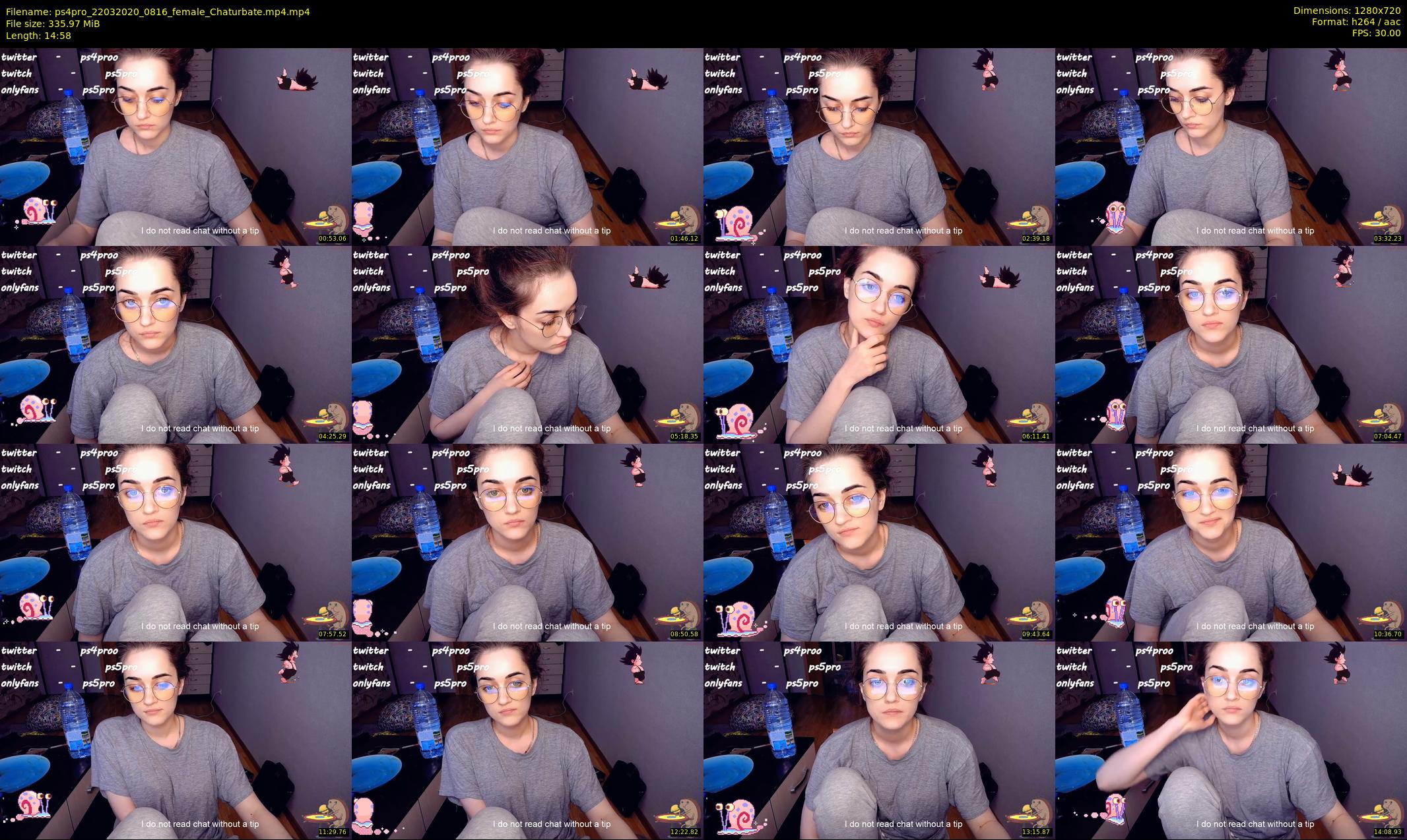 ps4pro — 15 minute Chaturbate female cam show recording, 720p, Mar 22, 2020
