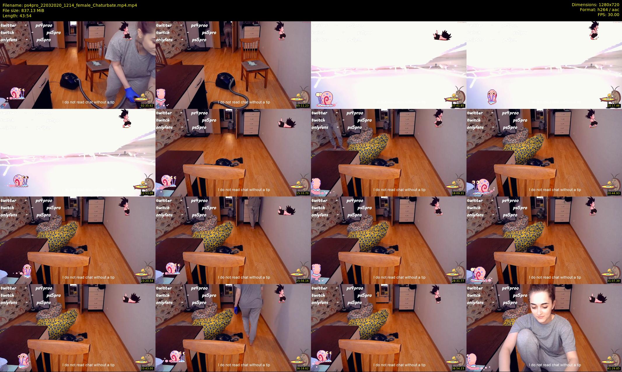 ps4pro — 44 minute Chaturbate female cam show recording, 720p, Mar 22, 2020
