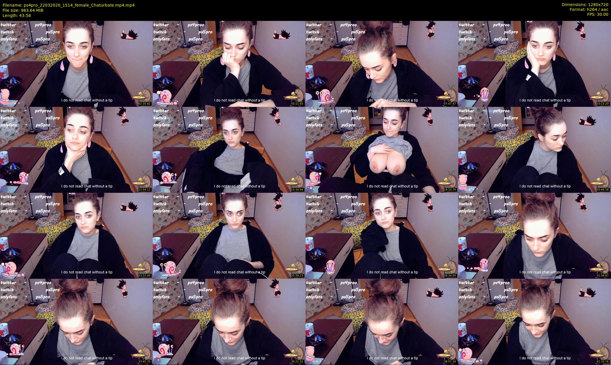 ps4pro — 44 minute Chaturbate female cam show recording, 720p, Mar 22, 2020