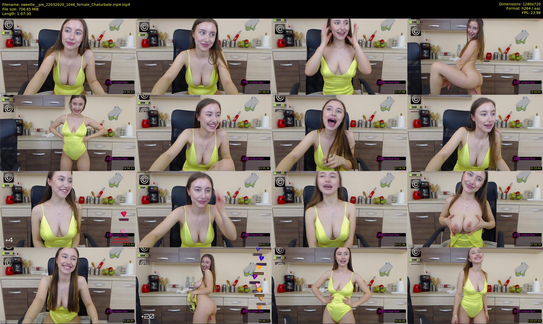sweetie__pie — 68 minute Chaturbate female cam show recording, 720p, Mar 22, 2020