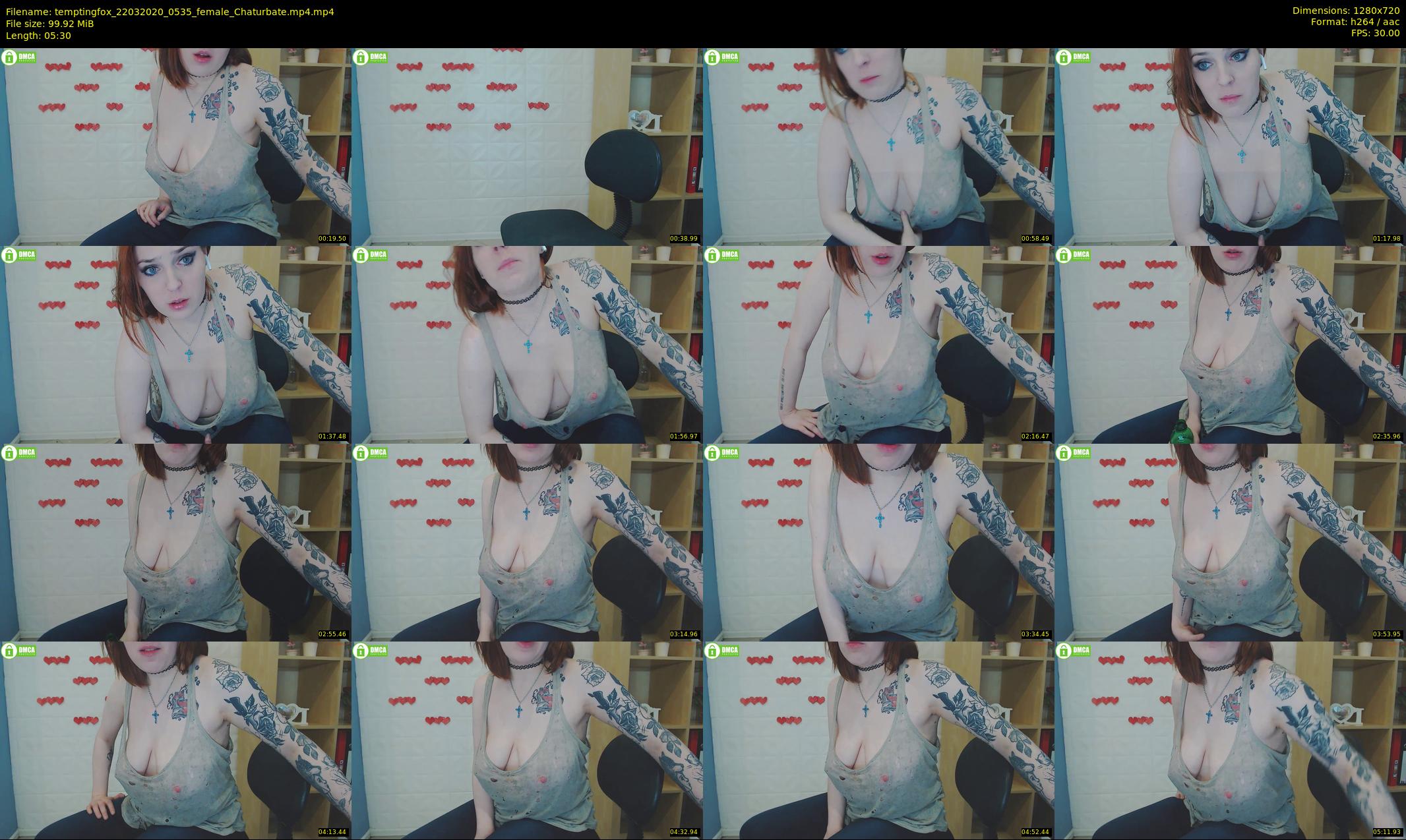 temptingfox — 6 minute Chaturbate female cam show recording, 720p, Mar 22, 2020