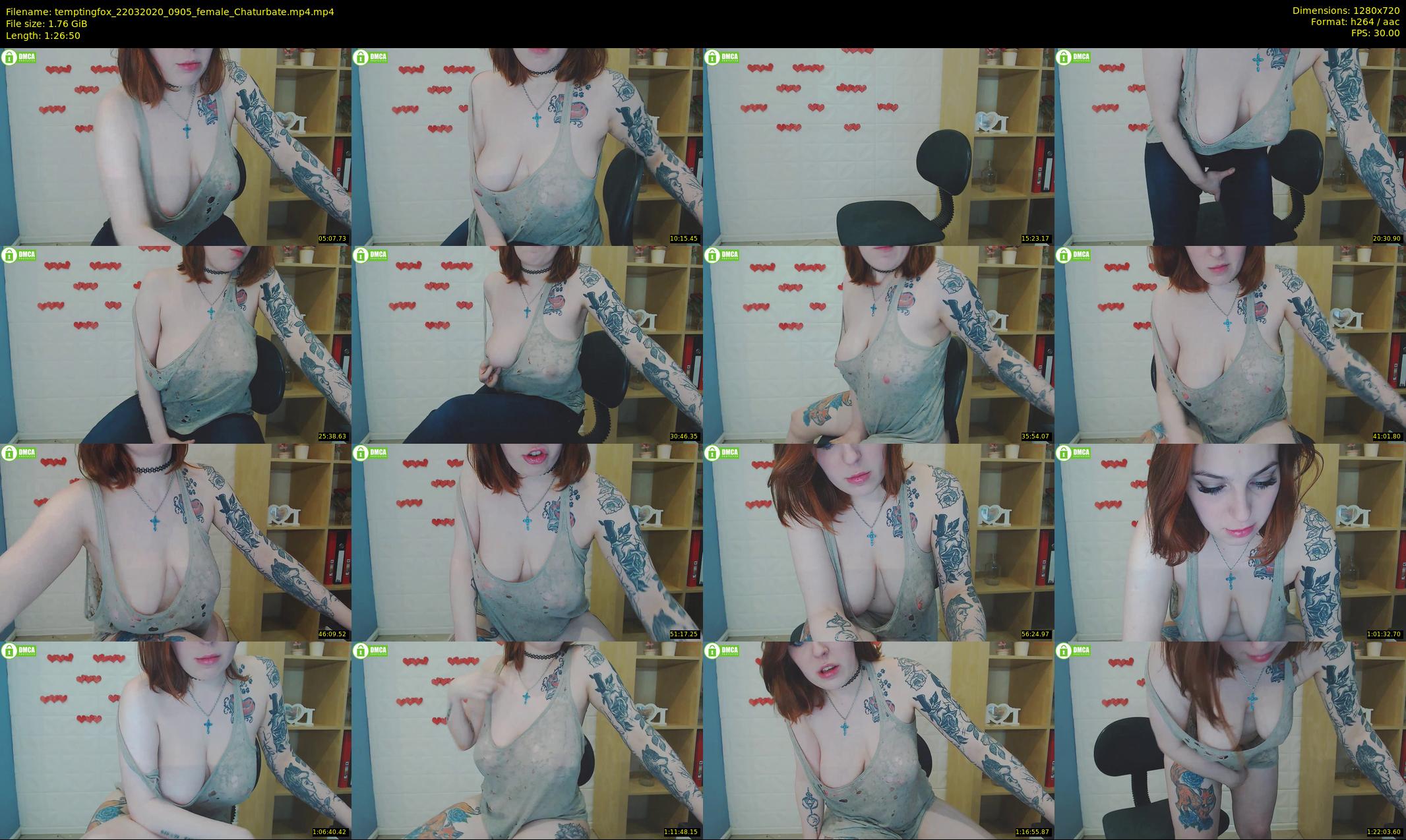 temptingfox — 87 minute Chaturbate female cam show recording, 720p, Mar 22, 2020