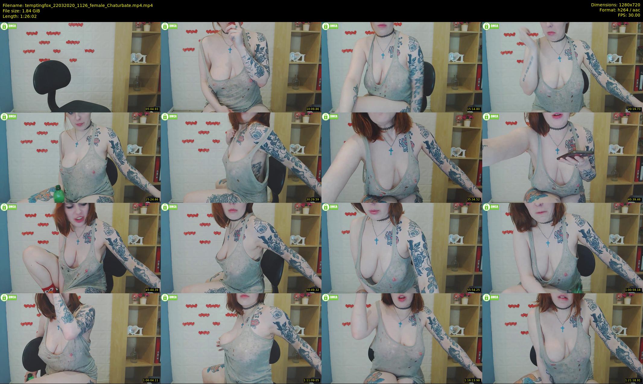 temptingfox — 87 minute Chaturbate female cam show recording, 720p, Mar 22, 2020