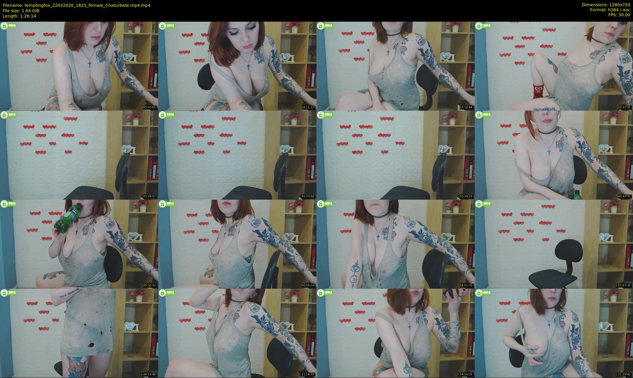 temptingfox — 87 minute Chaturbate female cam show recording, 720p, Mar 22, 2020