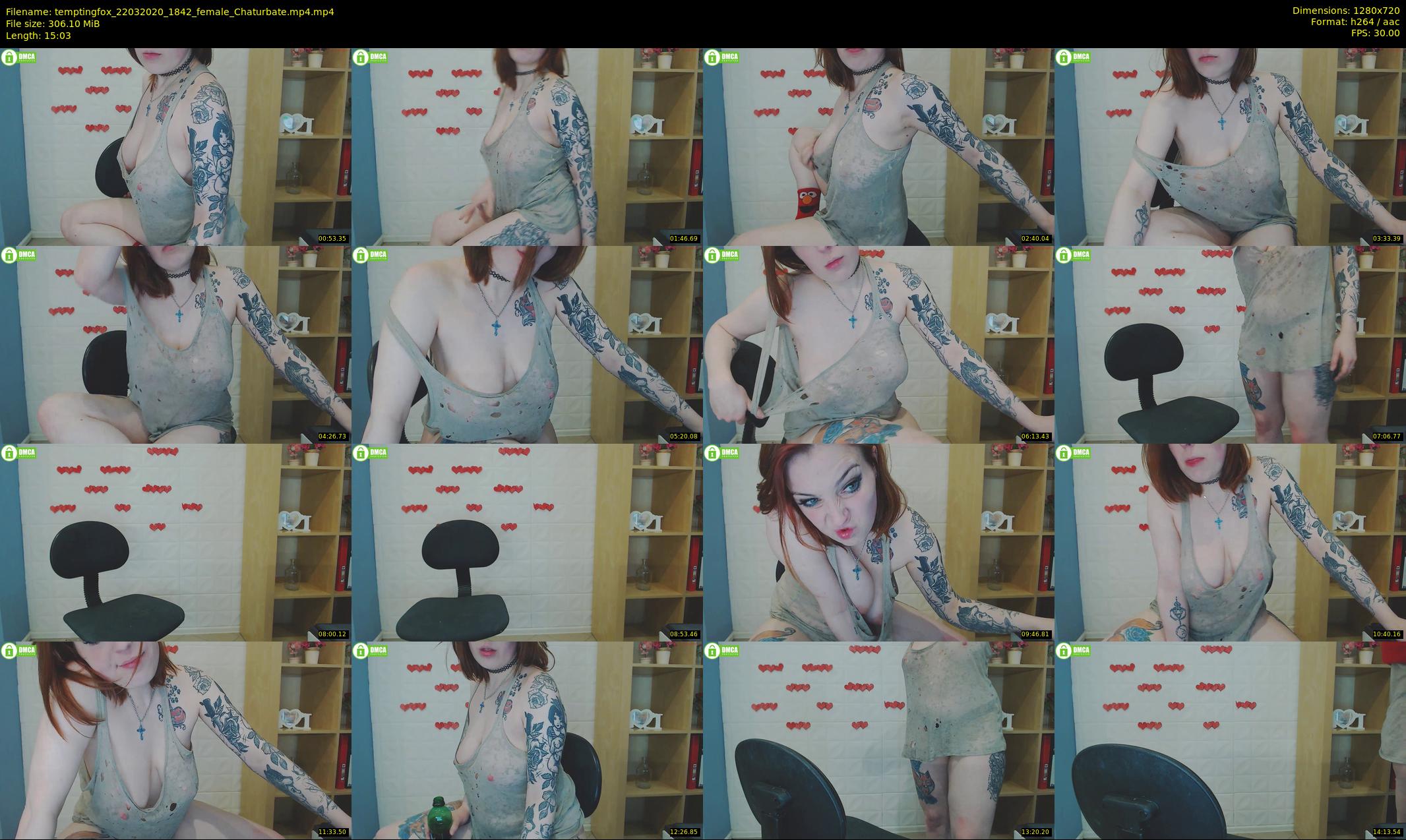 temptingfox — 16 minute Chaturbate female cam show recording, 720p, Mar 22, 2020