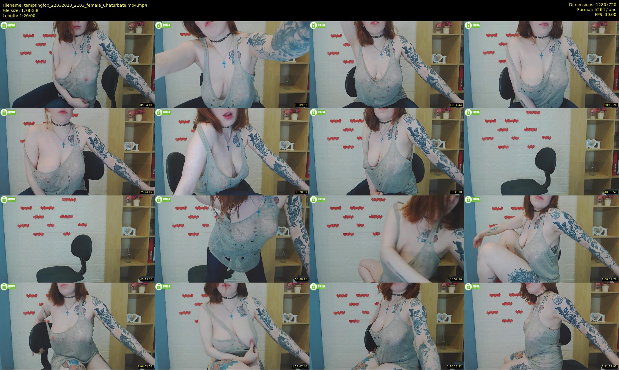 temptingfox — 86 minute Chaturbate female cam show recording, 720p, Mar 22, 2020