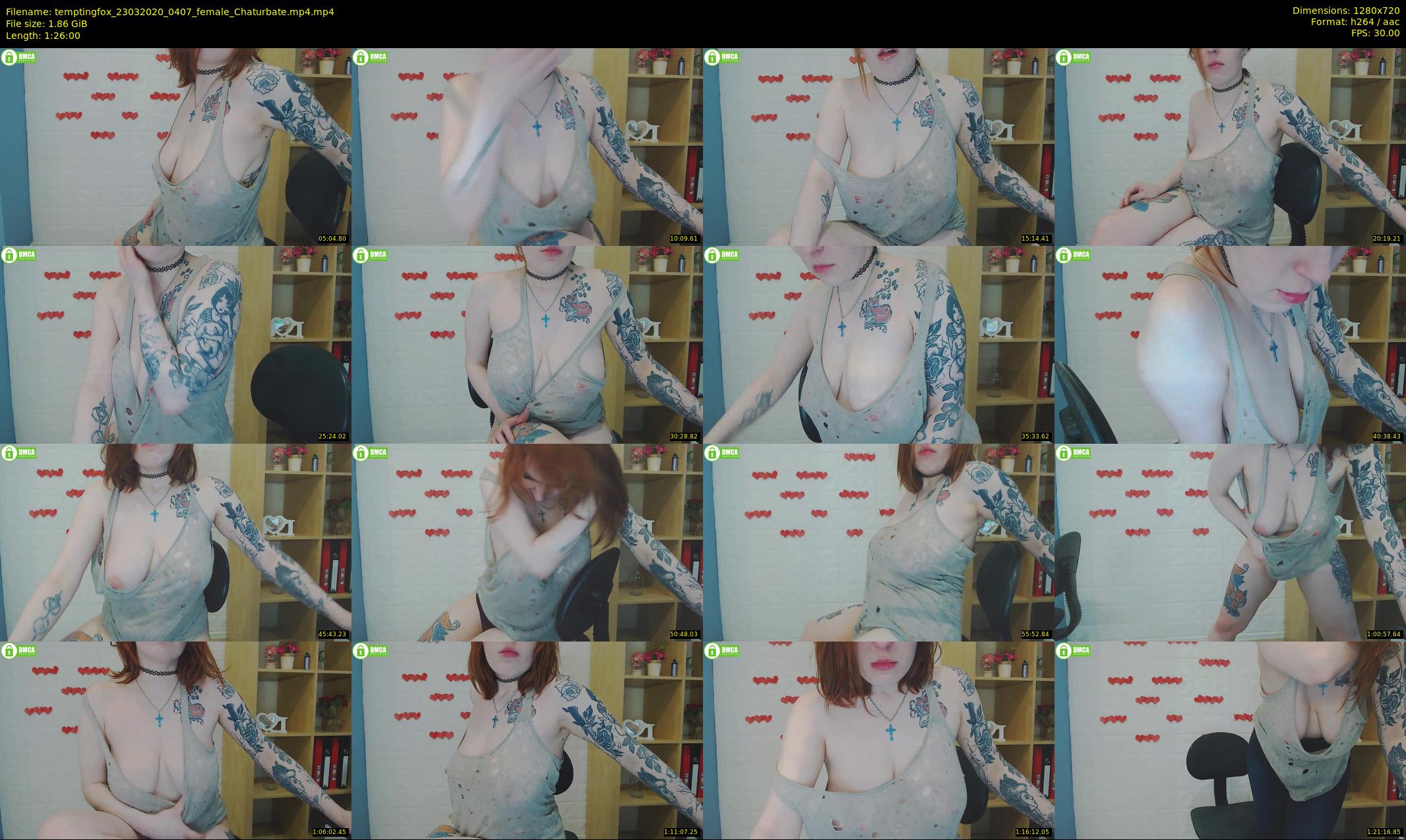 temptingfox — 86 minute Chaturbate female cam show recording, 720p, Mar 23, 2020