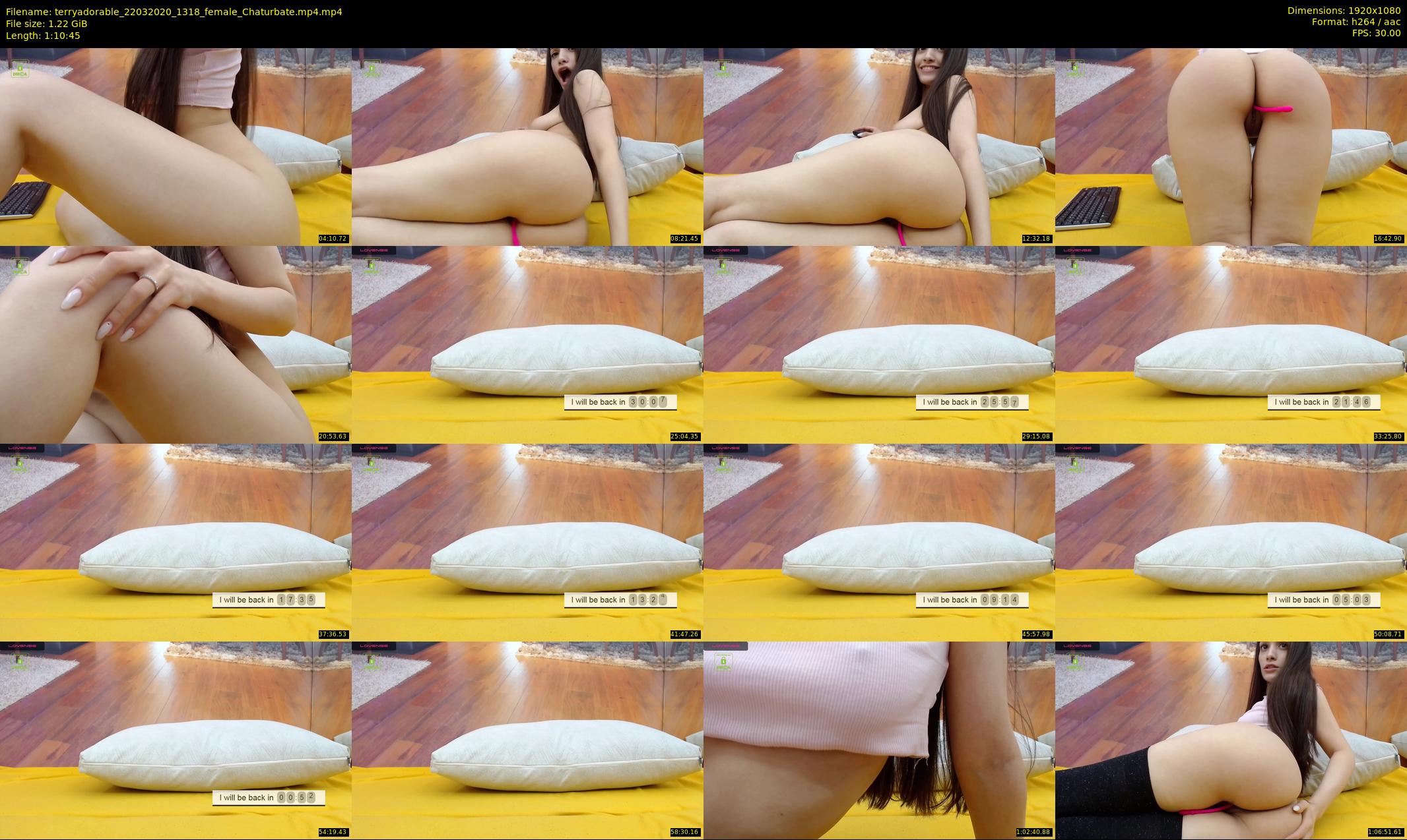 terryadorable — 71 minute Chaturbate female cam show recording, 1080p, Mar 22, 2020