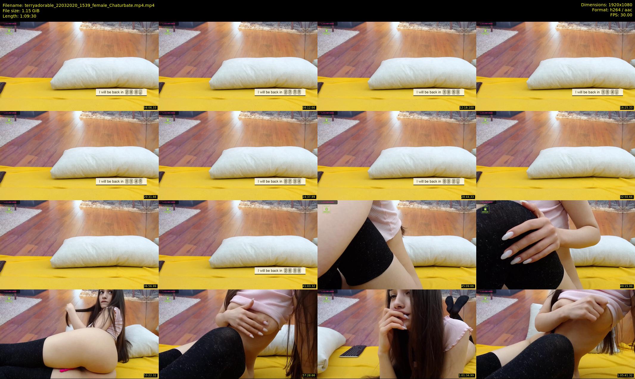 terryadorable — 70 minute Chaturbate female cam show recording, 1080p, Mar 22, 2020