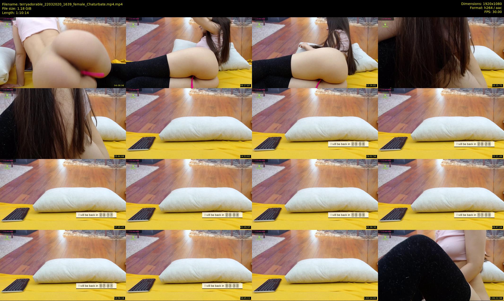 terryadorable — 71 minute Chaturbate female cam show recording, 1080p, Mar 22, 2020
