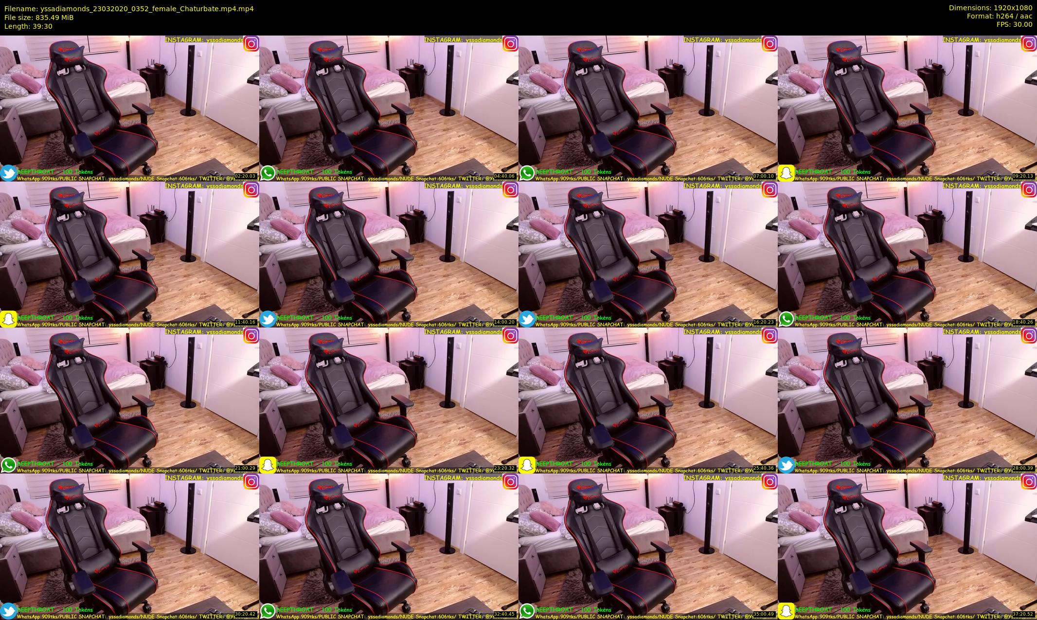 yssadiamonds — 40 minute Chaturbate female cam show recording, 1080p, Mar 23, 2020