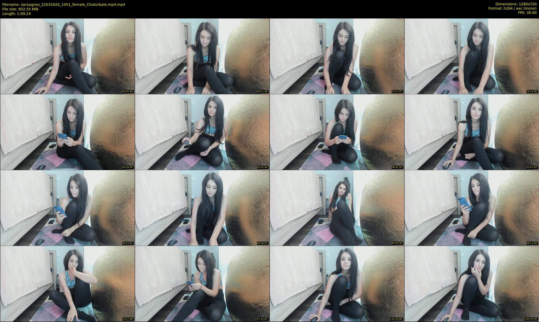 zaraagnes — 70 minute Chaturbate female cam show recording, 720p, Mar 22, 2020