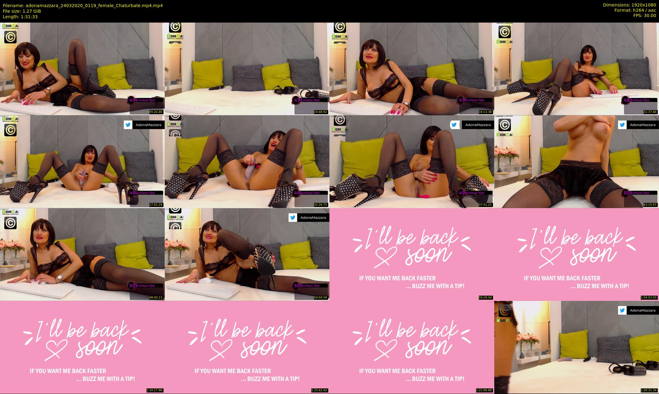 adonamazzara — 92 minute Chaturbate female cam show recording, 1080p, Mar 24, 2020