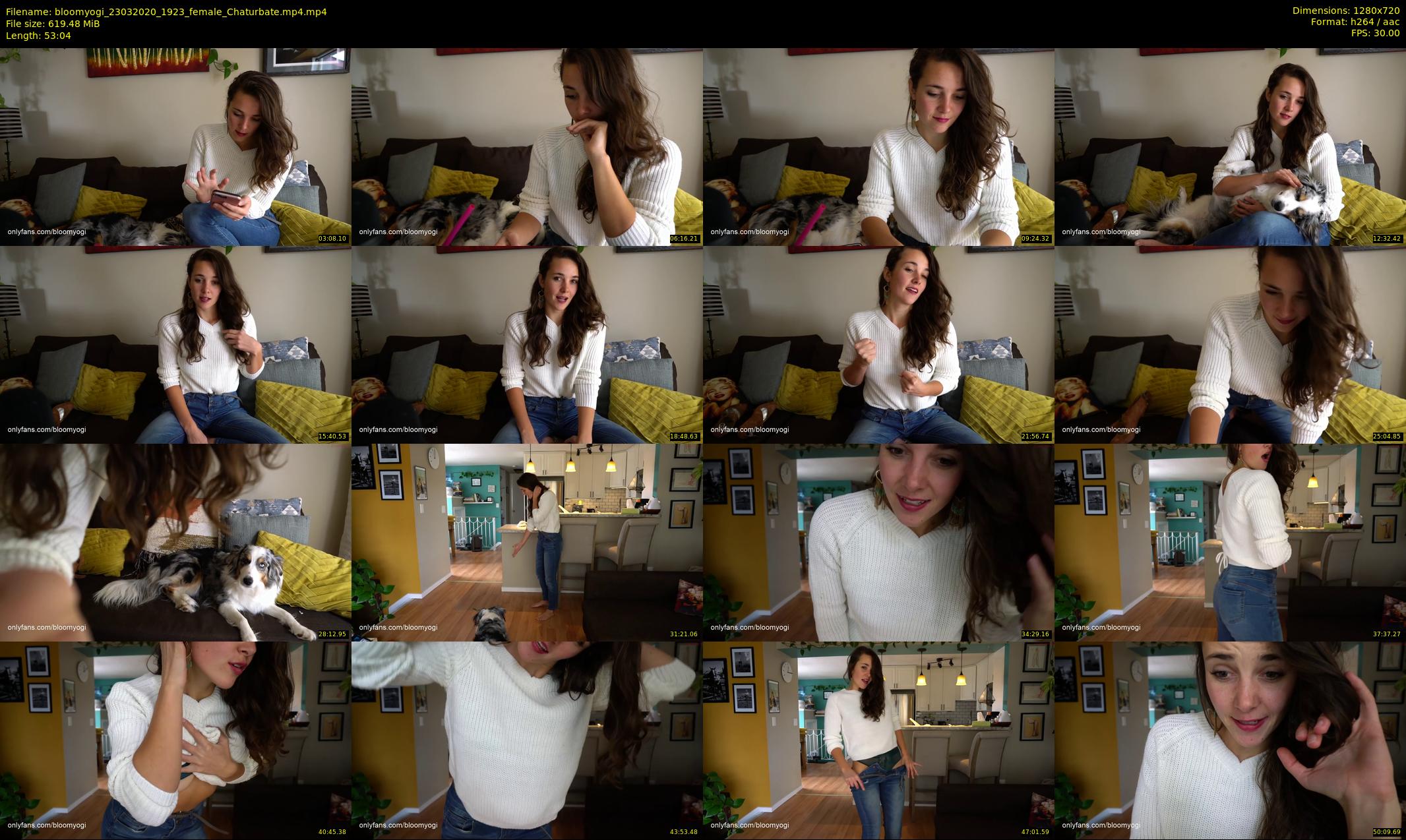 bloomyogi — 54 minute Chaturbate female cam show recording, 720p, Mar 23, 2020