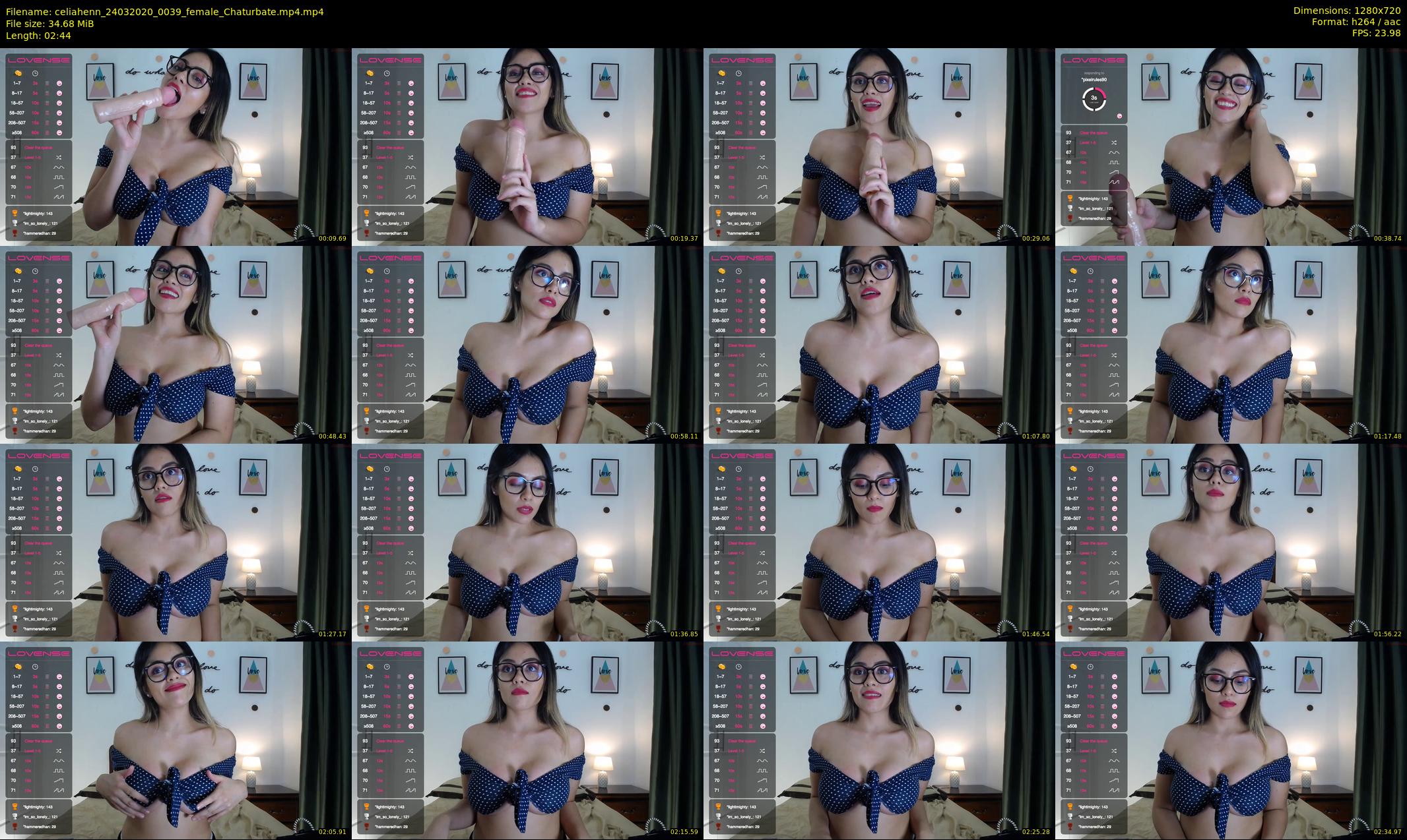 celiahenn — 3 minute Chaturbate female cam show recording, 720p, Mar 24, 2020