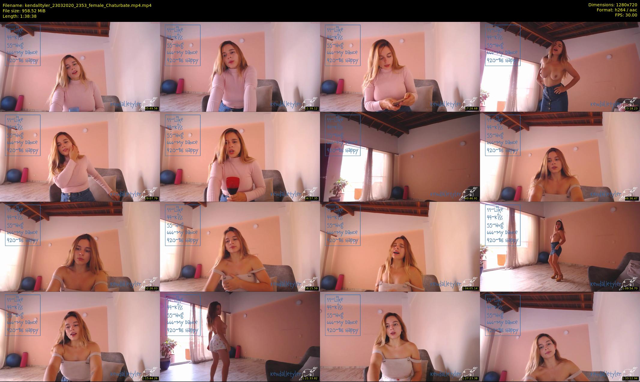 kendalltyler — 99 minute Chaturbate female cam show recording, 720p, Mar 23, 2020