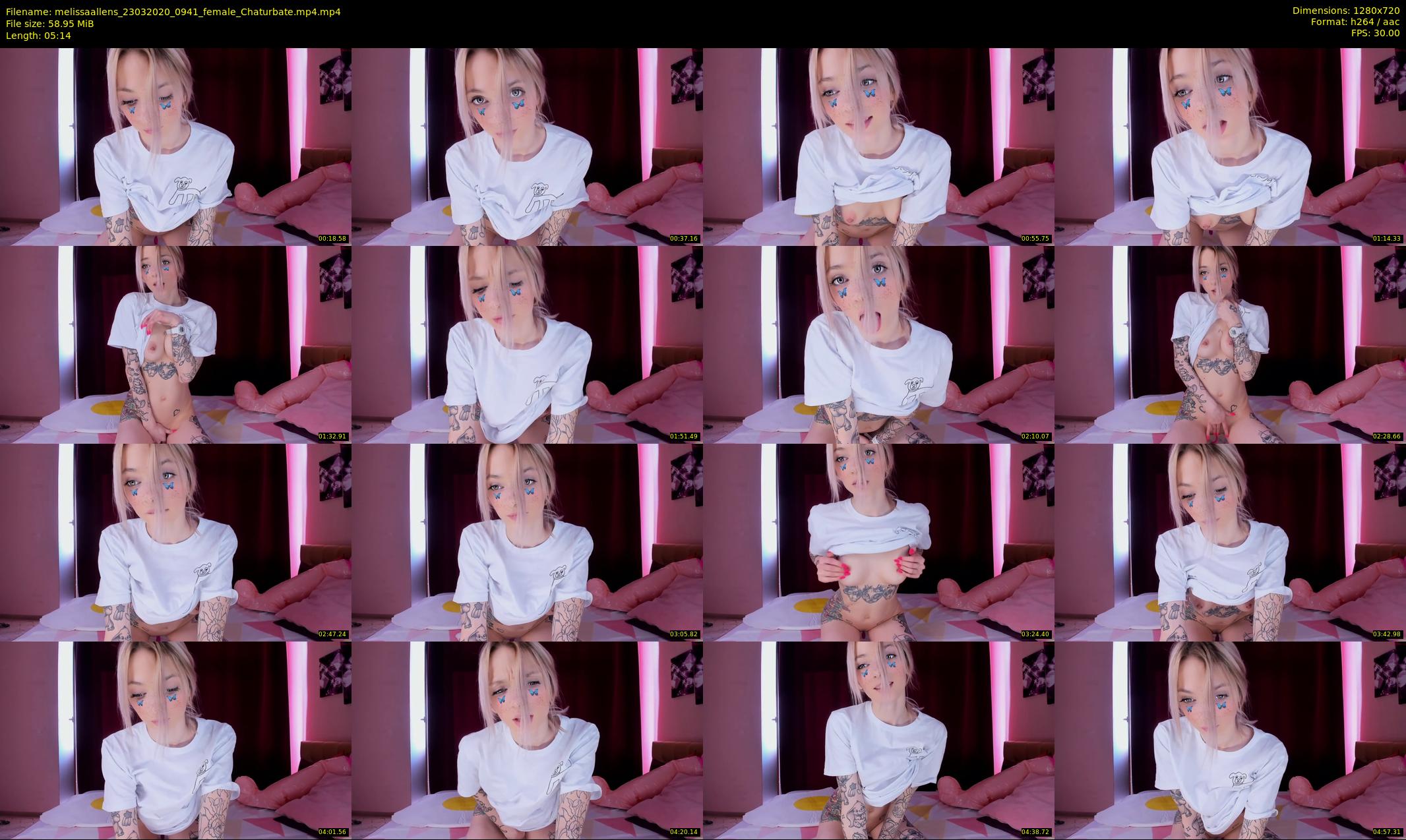 melissaallens — 6 minute Chaturbate female cam show recording, 720p, Mar 23, 2020