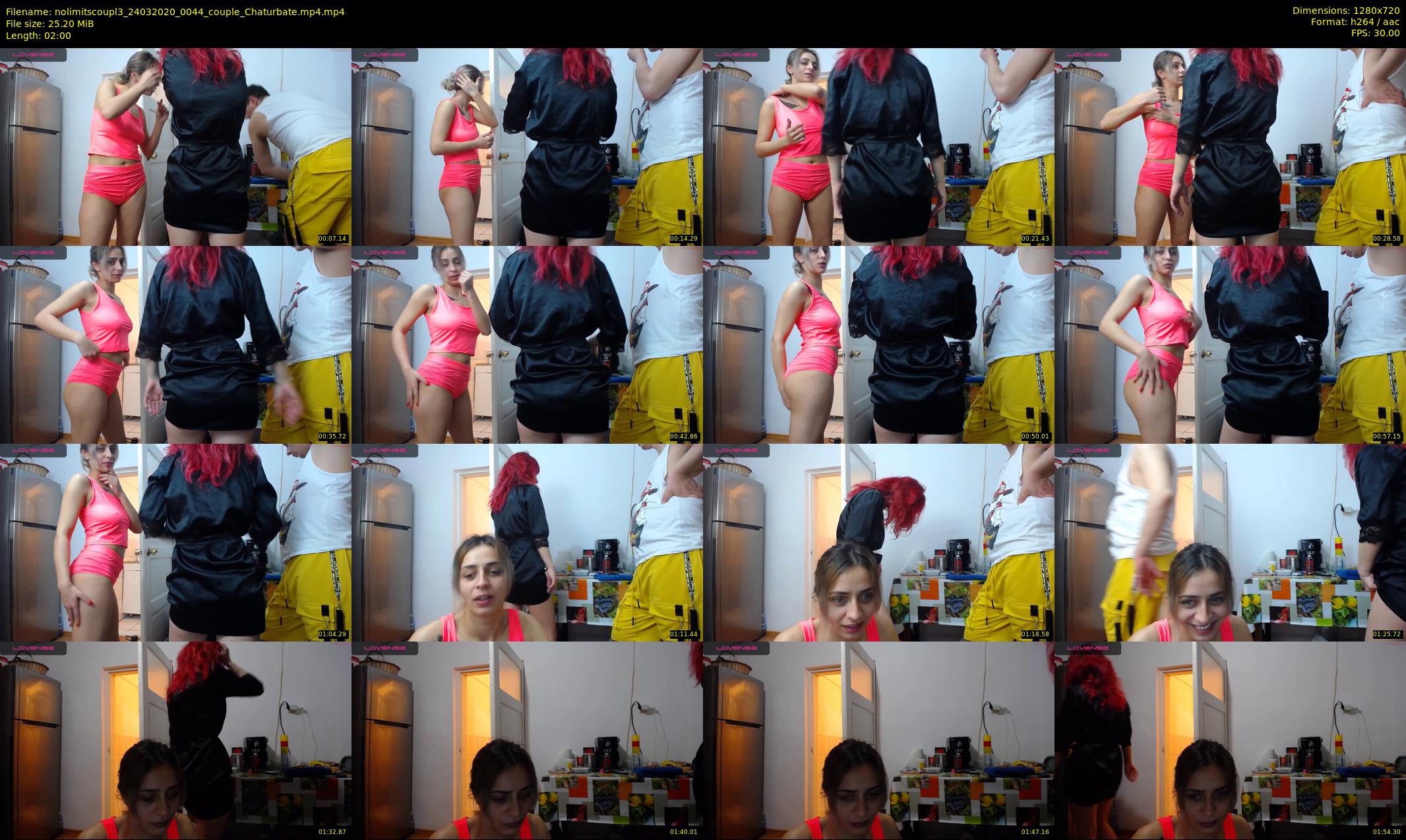 nolimitscoupl3 — 2 minute Chaturbate couple cam show recording, 720p, Mar 24, 2020