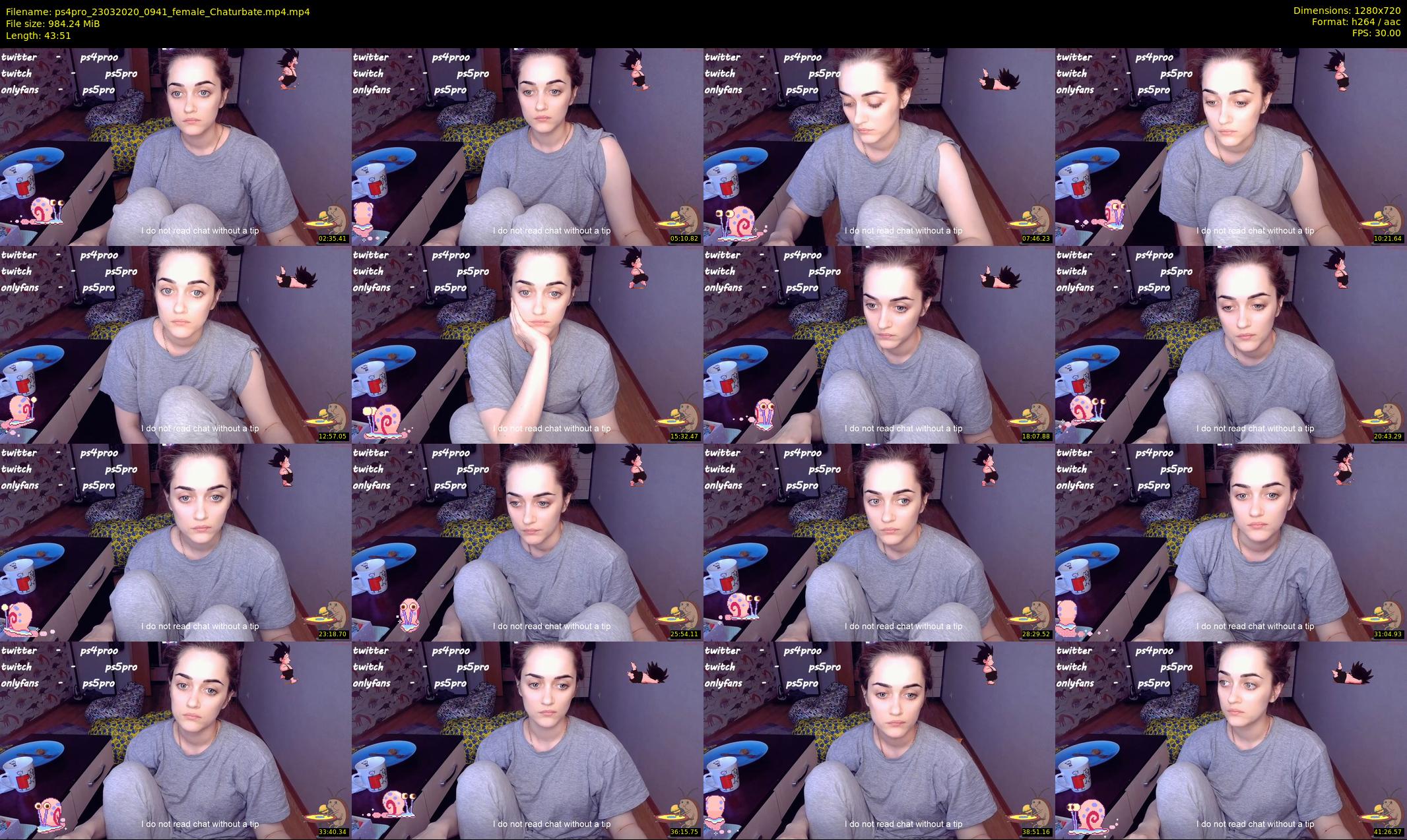 ps4pro — 44 minute Chaturbate female cam show recording, 720p, Mar 23, 2020