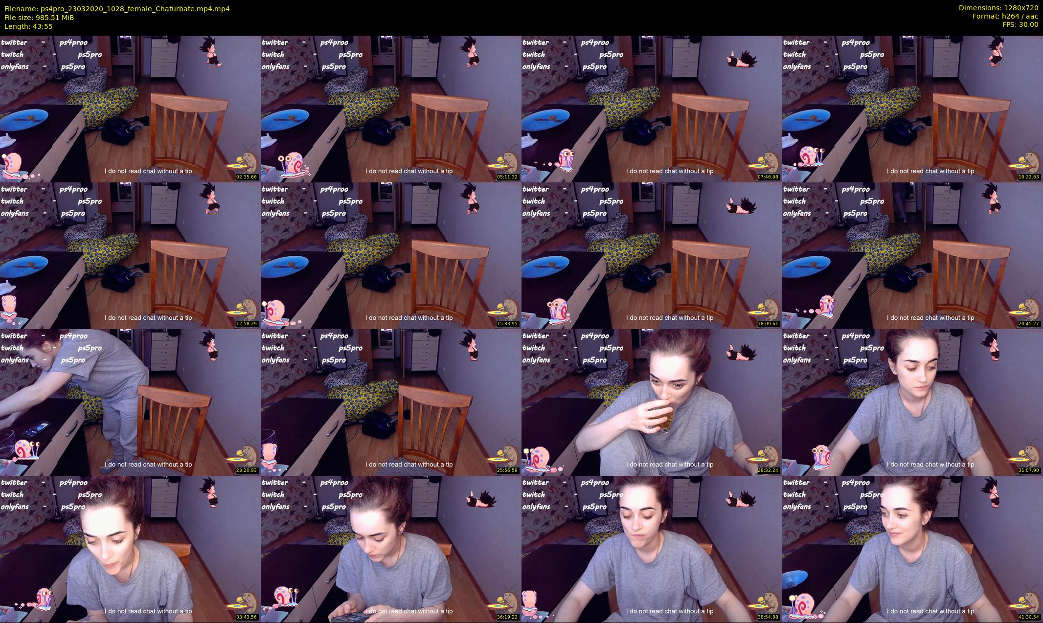 ps4pro — 44 minute Chaturbate female cam show recording, 720p, Mar 23, 2020