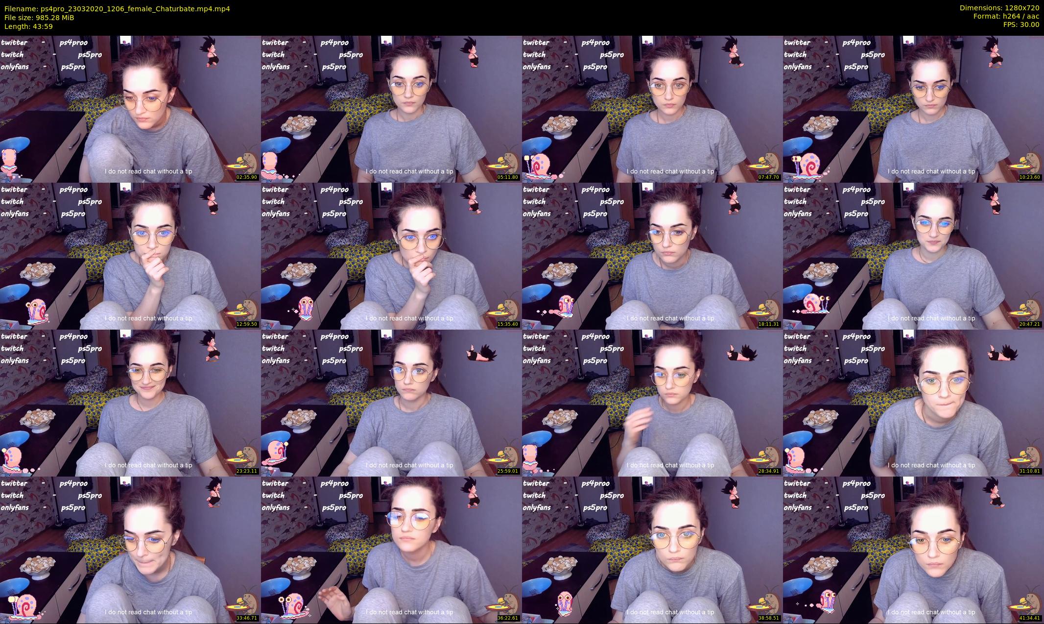 ps4pro — 44 minute Chaturbate female cam show recording, 720p, Mar 23, 2020