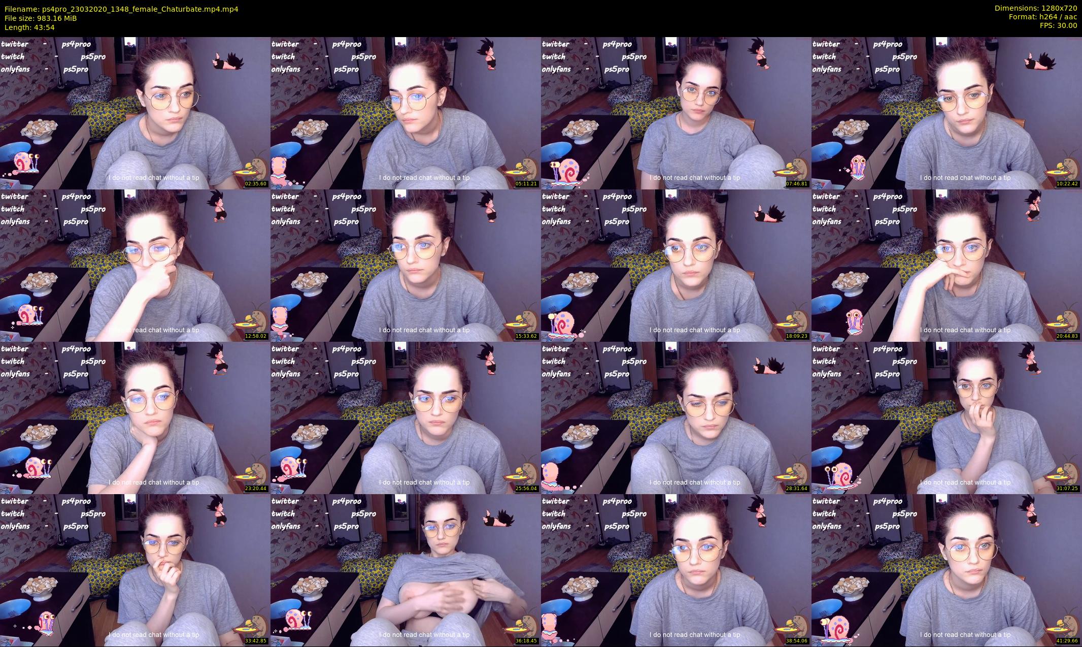 ps4pro — 44 minute Chaturbate female cam show recording, 720p, Mar 23, 2020