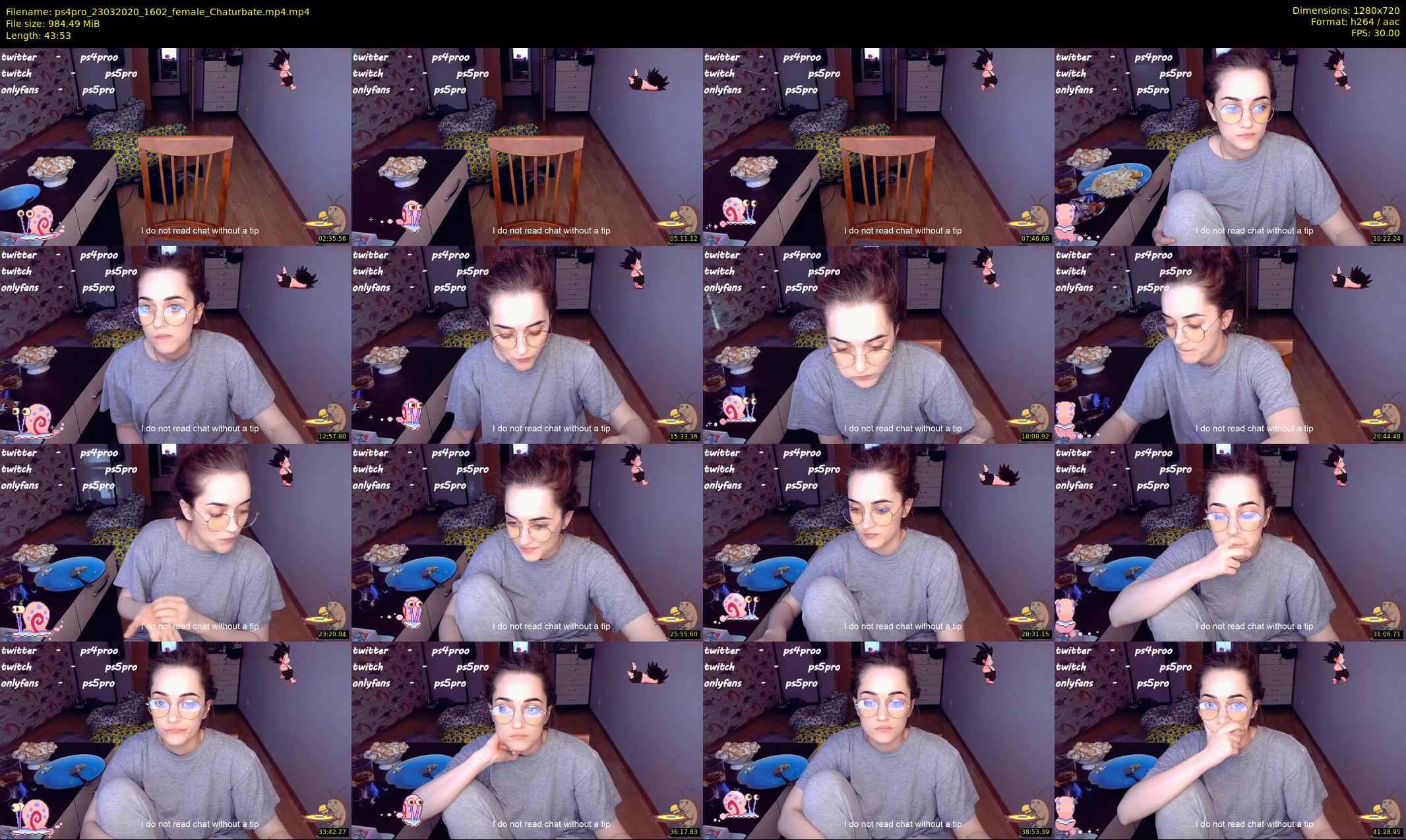 ps4pro — 44 minute Chaturbate female cam show recording, 720p, Mar 23, 2020